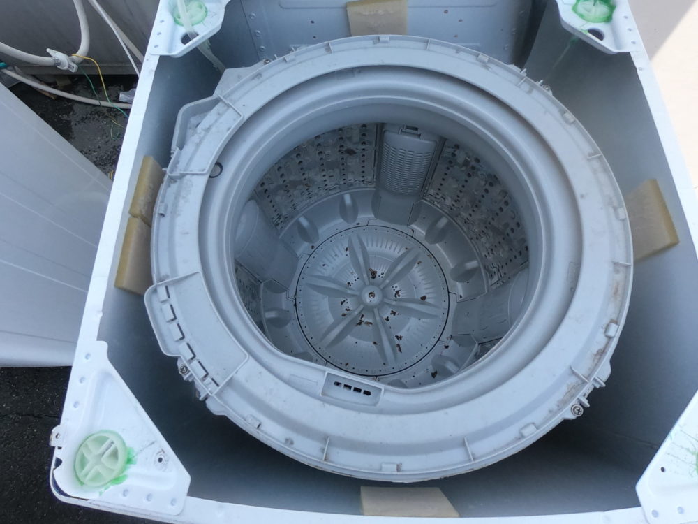 【トクナ外しの方法】フィフティ ピュアニティ 5kg 洗濯機 SEN-FS50-WH 分解掃除